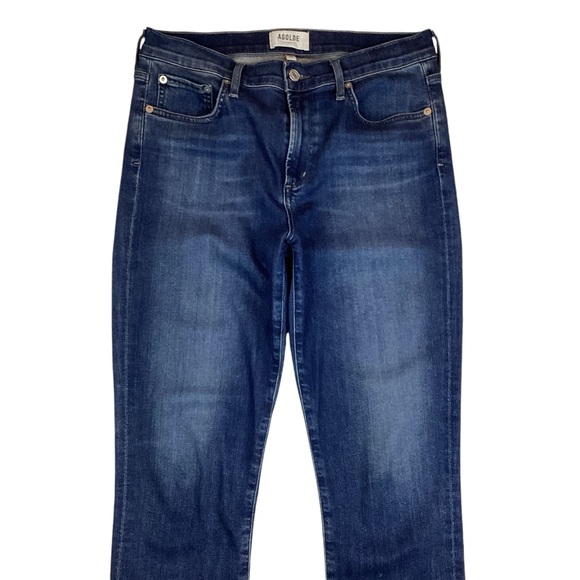 AGOLDE Sophie High Rise Skinny Jeans Cropped Blue - Picture 3 of 12